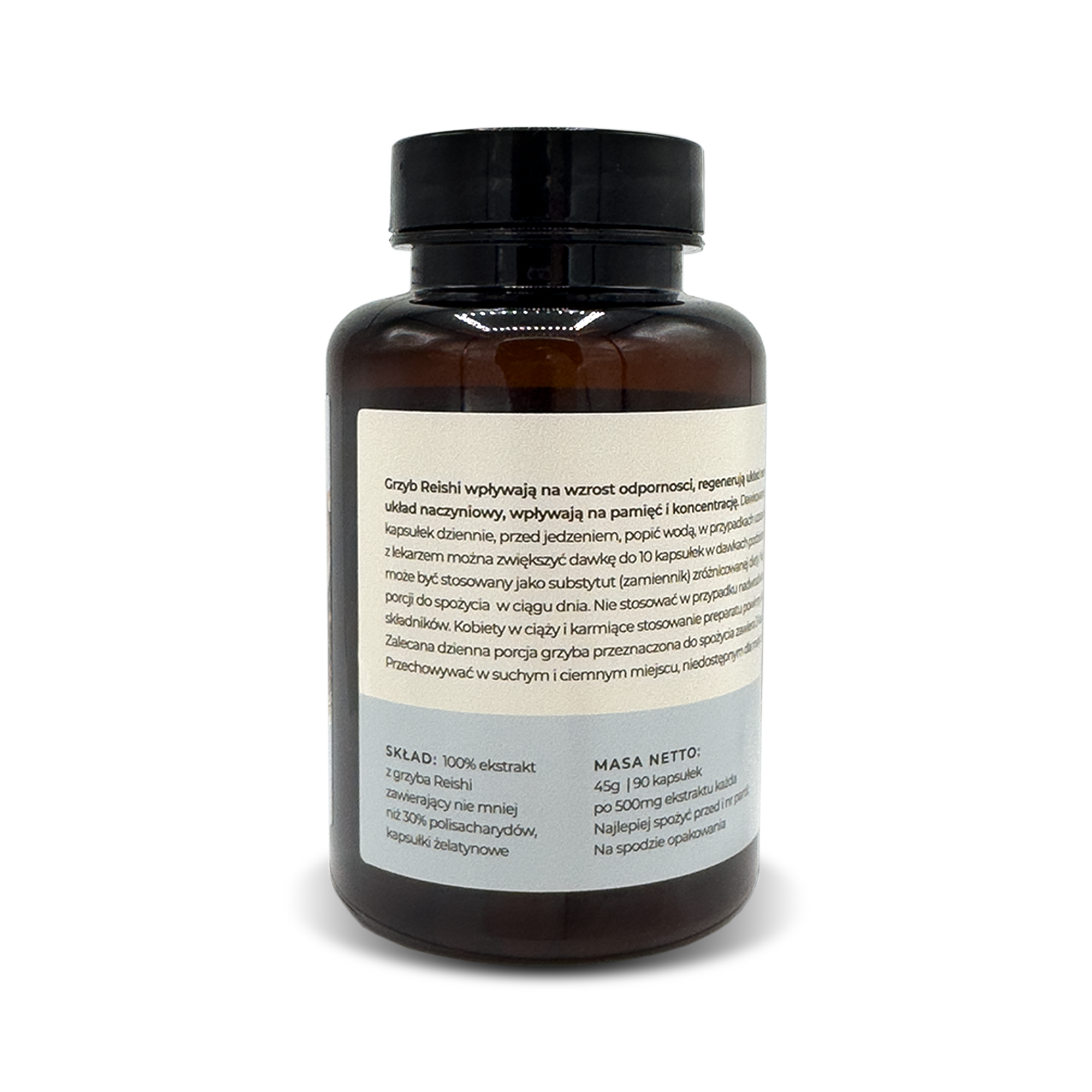 Grzyby Reishi 90 kaps. 500mg