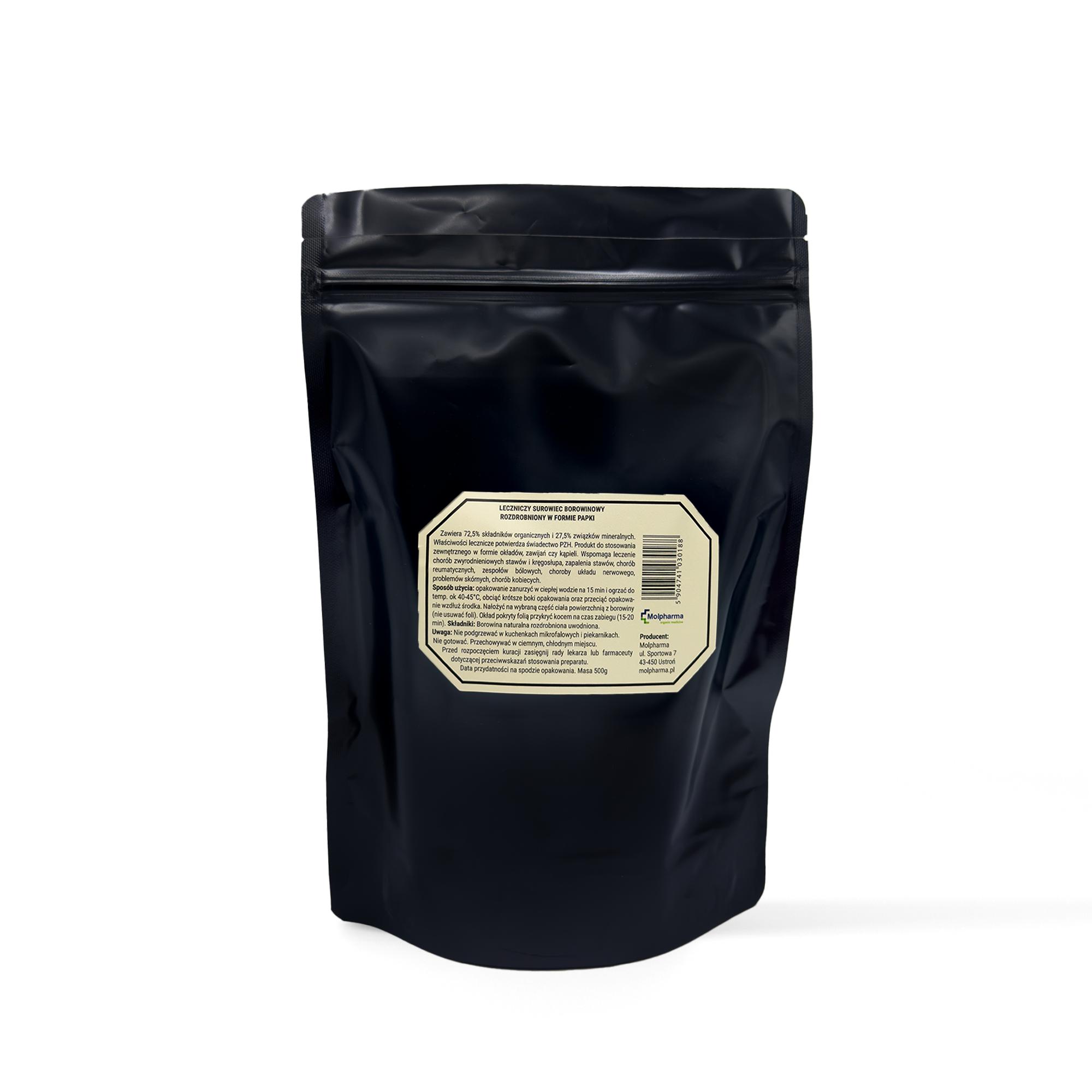 Naturalny surowiec borowinowy rozdrobniony w formie papki 500g